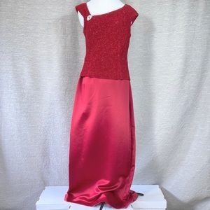 Vintage Patra Sleeveless A-Line Long Evening Cocktail Dress Size 12